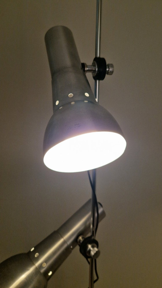 Image 1 of Vintage Italian design floor lamp, 2 adjustable spotlights, Formanova 1970s