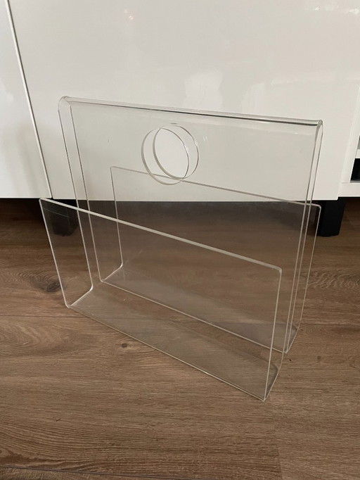 Portariviste/giornali vintage in plexiglass