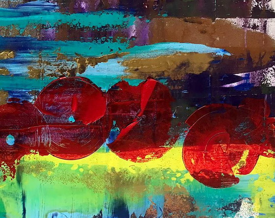 Image 1 of Original Acrylic Painting Abstract Expressionism Dance of Life