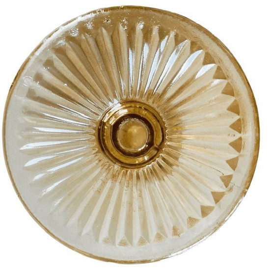Image 1 of Vintage Paar Jeanette Karnevalsglas-Pfirsichvasen Art Deco 1930er Jahre