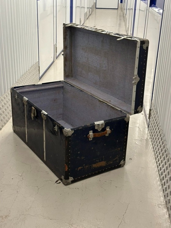 Image 1 of Coffre de cabine/coffre à couvertures ancien