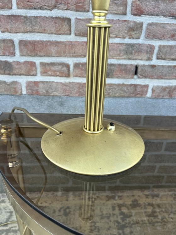 Image 1 of Vintage Art Deco style brass table lamp