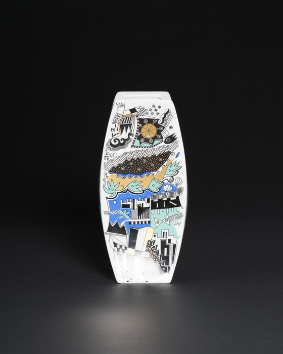 Image 1 of Vase postmoderne en porcelaine allemande Rosenthal Jan v.d Vaart x Yves Galgon
