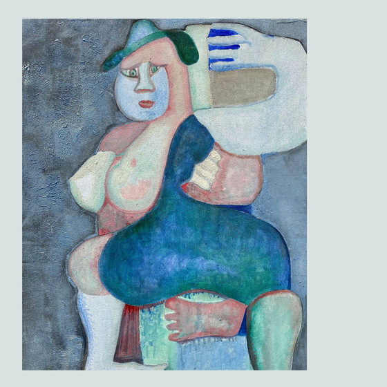 Image 1 of Expressionist and erotic composition by N.Boéri Véfour. France 80's