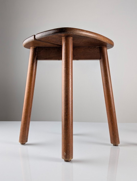 Image 1 of Coppia di sgabelli in legno di Pierre Gautier Delaye, Francia, anni '60