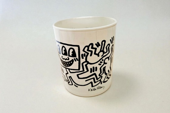 Image 1 of Macetas Paire Keith Haring - Verre opalin 