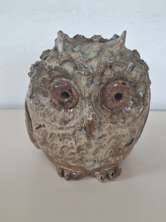 Image 1 of Vintage Swedish Boho hippie lamp with owl