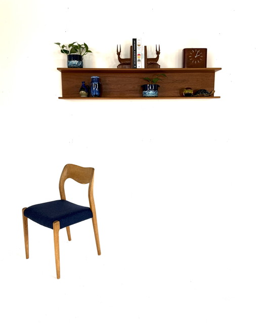 Vintage XL (150 cm!) Teak-Wandregal aus den 60er Jahren