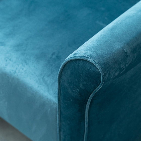 Coppia di poltrone vintage in velluto blu anni ’70 modernariato – Velvet (photo 2 of 10)
