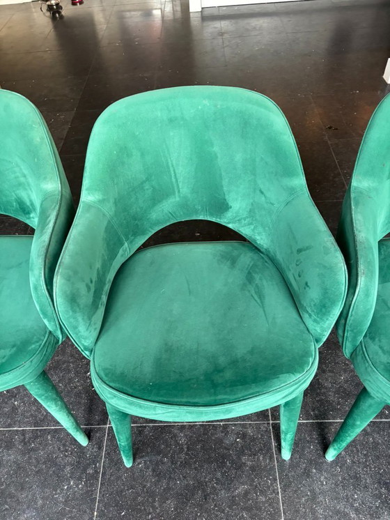 Image 1 of Chair POLSPOTTEN Arms Cosy Groen Fluweel