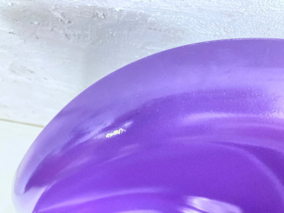 Image 1 of 2 Verner Panton Chairs Classic purple lacquered plastic Vitra signed 90s