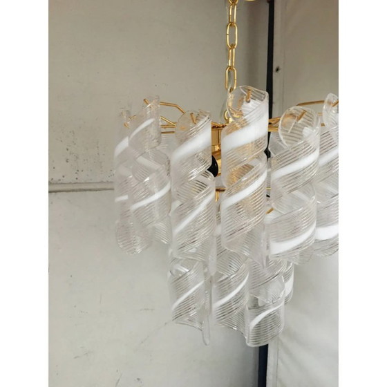 Image 1 of Eigentijdse Murano-glas Spoetnik Tronchi-kroonluchter Veelkleurig, Mazzega-stijl