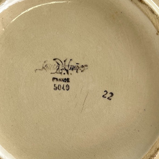 Saladier / Soupière sans couvercle Sarreguemines motif fleur, première moitié du XXe siècle – Vaisselle (photo 11 of 11)