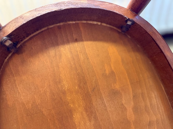 Set di 4 sedie da pranzo vintage Mid-Century con schienale a fuso – ca. 1962 – Legno (photo 9 of 15)