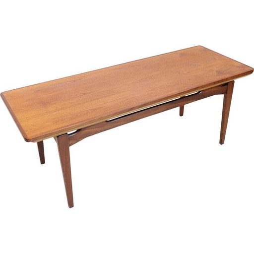 Skandinavischer Vintage-Couchtisch mit Ausziehplatte, 1960