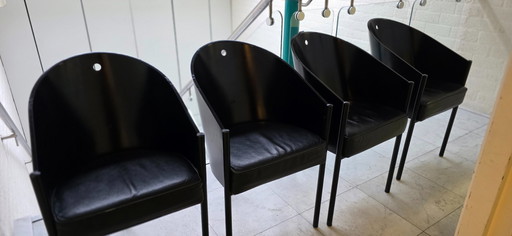 4 chaises de salle à manger type Costes par Philippe Starck