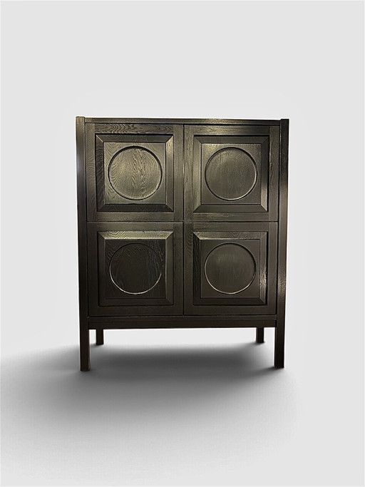 Maison De Coene Schrank, geschwärzte Eiche Belgien 1970