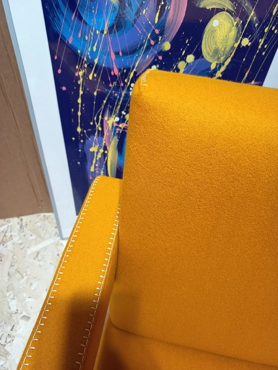 Image 1 of CASSINA Paire de fauteuils Utrecht 637 NEUF 2026 en laine KVARD Moutarde par Gerrit Rietveld