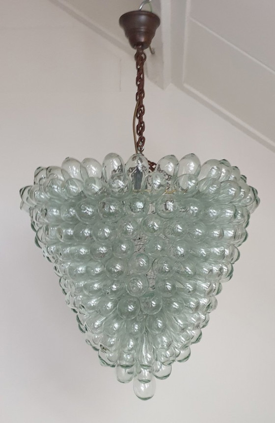 Image 1 of Suspension vintage en verre de Murano motif raisin XL