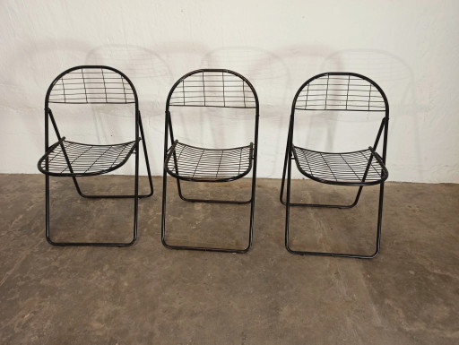 3 X Vintage Niels Gammelgaard Für IKEA Aland Klappstühle – klapstoelen, Metal (photo 2 of 15)