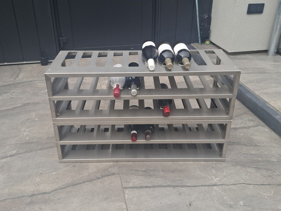 casier à vin industriel en acier inoxydable – Range-bouteilles, rvs (photo 5 of 5)