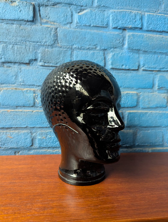 Image 1 of Vintage glazen mannequin hoofd