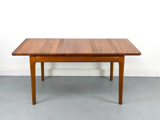 Uitschuifbare Teak Eettafel van Glostrup, jaren 70, Mid Century Modern (foto 13 van 20)