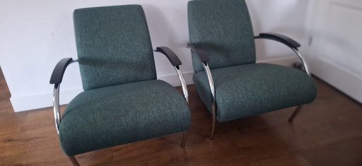 Gelderland fauteuil 5470 design jan des bouvrie als nieuw 2x