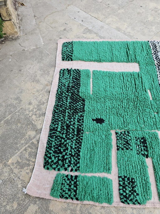 Alfombra marroquí de lana hecha a mano – Única y atemporal 250cmx200cm – vloerkleden en tapijten, Cotton (photo 2 of 9)