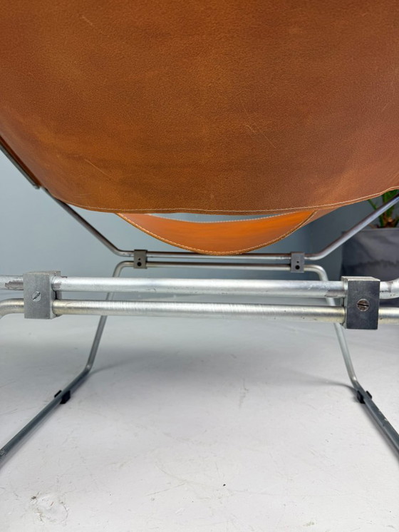 Image 1 of Pierre Paulin AP-14 cognac leather armchair for A. Polak, 1955