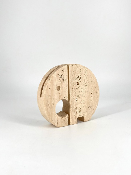 Image 1 of Mid-Century Modern Travertin Olifant van Fratelli Mannelli – Italië, jaren 70