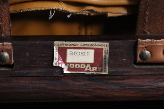 Jean Gillon Rodeio bank voor Italma Wood Art, Brazilië, 1965 – 3-5 zitsbanken, Leather, Vintage (photo 15 of 17)