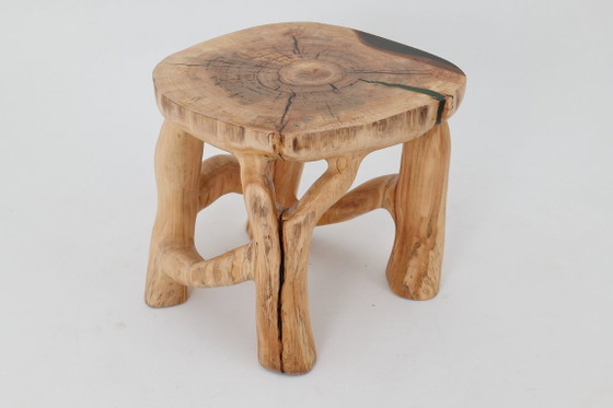 Image 1 of Sculptural Coffee Table, Solid Wood, Contemporary Design, Handmade, Logniture