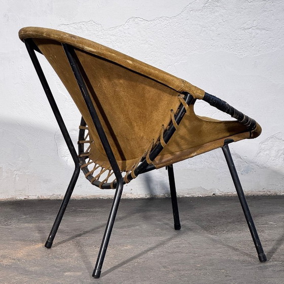 Image 1 of Lusch and Co. "Balloon" leren fauteuil, jaren 60