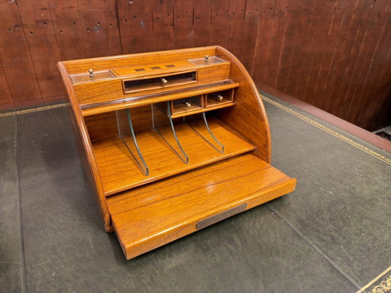 Organizzatore da scrivania inglese originale Globe Wernicke – Accessori da tavola, Vetro, Legno (photo 14 of 14)