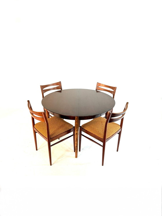 Image 1 of Vintage extendable Pallisander dining table, Lübke '60