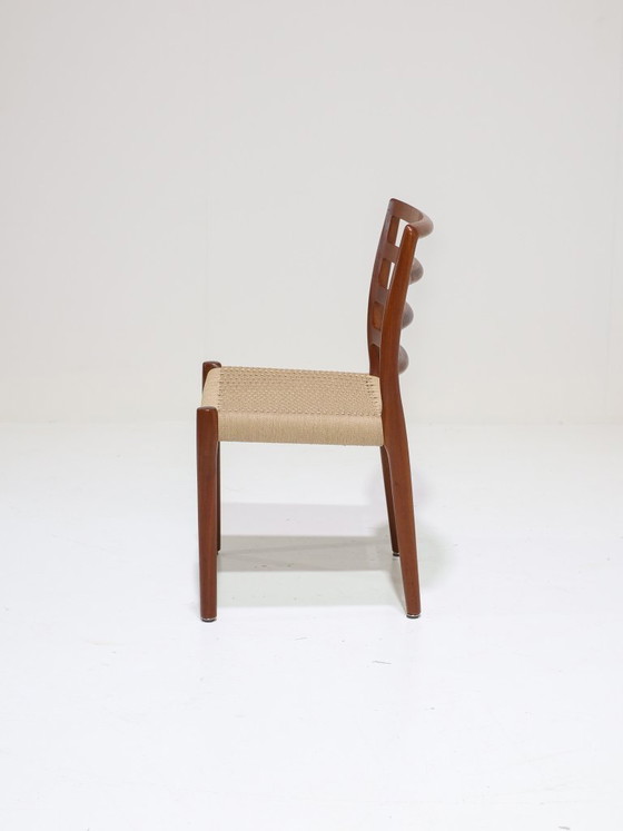 Image 1 of 6 chaises de salle à manger N.O. Møller modèle 85 en teck vintage