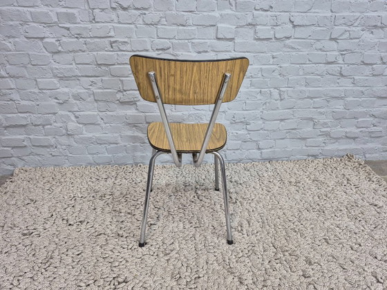 Set di 4 Sedie da Cucina Vintage Brabantia, Formica Effetto Legno con Bordo Nero e Oro, Paesi Bassi, Anni (photo 8 of 9)