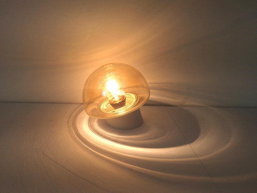 Vintage Amber Glas Wandleuchte, Pilz Glas Decke Globus Lampe, einfache Retro Flush Licht