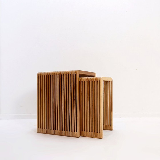 Image 1 of Wooden nesting tables - pair