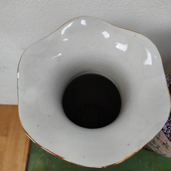 Set Large Vintage Oriental Vases Baluster Vases, Canton Porcelain (photo 11 of 17)