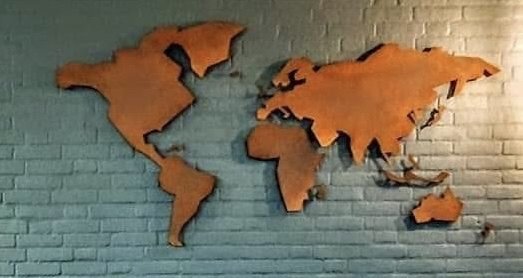 Image 1 of Geomundi map corten steel