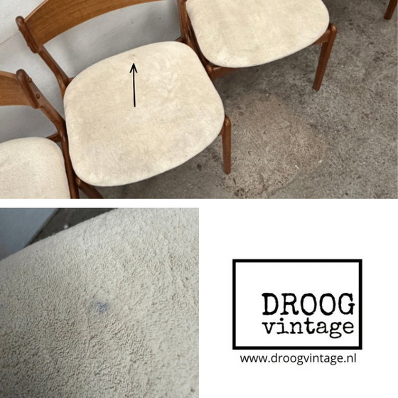 Image 1 of 6 Esszimmerstühle von Erik Buch für O.D. Möbel „Modell 49“