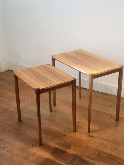 Set van twee nesting tables van Rex Raab voor Wilhelm Renz, Duitsland 1960 – bijzettafels, Wood