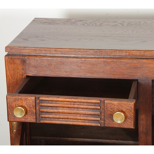 Sideboard aus Eiche und Messing im Stil von Charles Dudouyt, 1940 – high boards, Wood (photo 2 of 11)