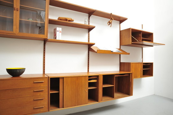 Image 1 of Modular wall shelf by Kai Kristiansen for Feldballes Møbelfabrik (1960s)