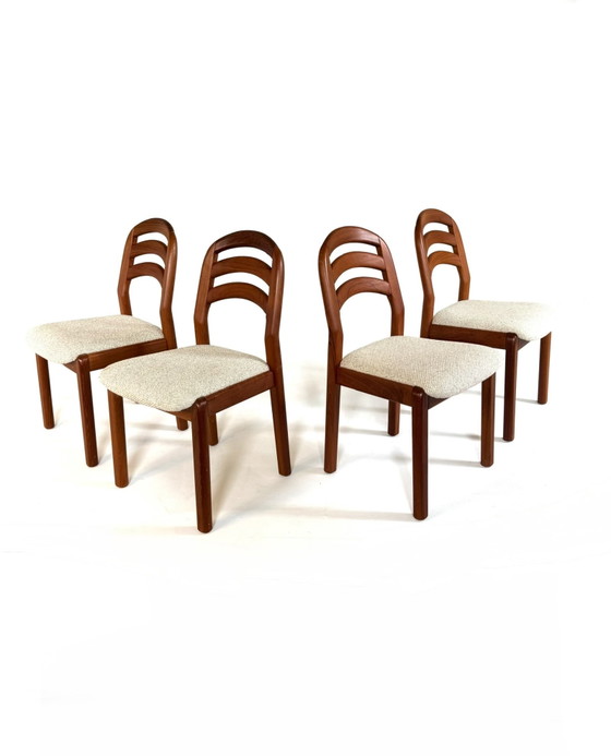 Image 1 of 4x vintage Deense eetkamerstoel, Dyrlund ‘80