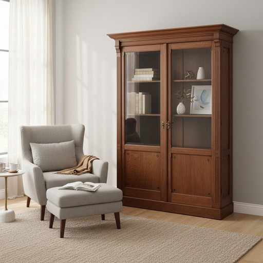 bibliothèque ancienne, meuble Art Déco