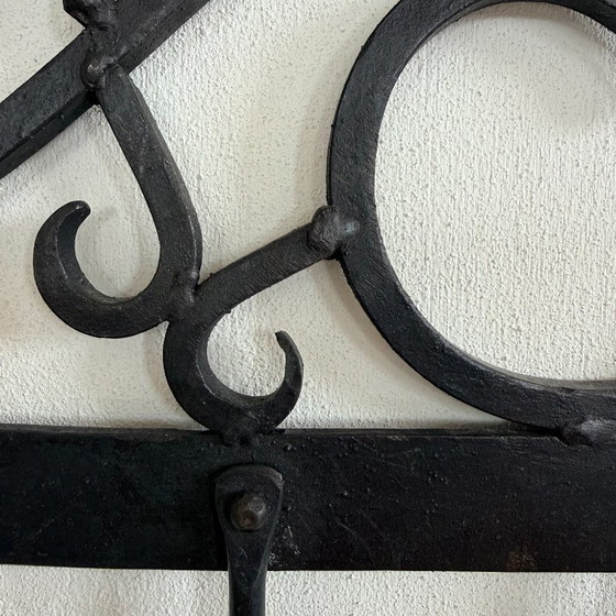 Wrought Iron Wall Coat Rack 1940-1950 (photo 6 of 6)