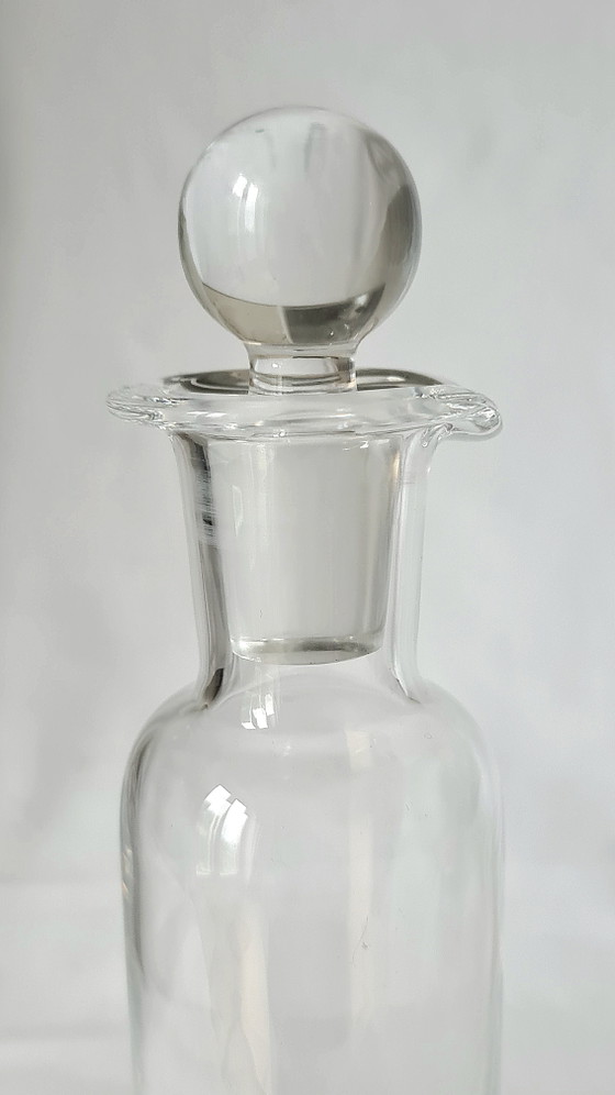 Vintage 2 Eleganti Caraffe in Vetro 31 / 27,5 cm Ottime Condizioni – Bicchieri e caraffe, Glass (photo 13 of 15)